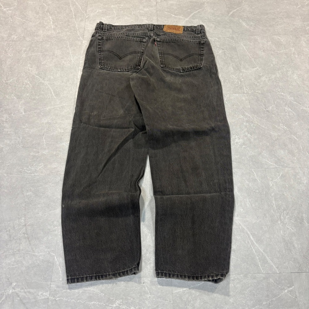 Vintage Levis 550 Relaxed Fit Tapered Leg Black Jeans Mens 38x30 Made in USA